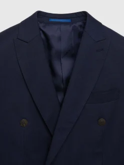 AMERICANA FIL A FIL CRUZADO AZUL MARINO