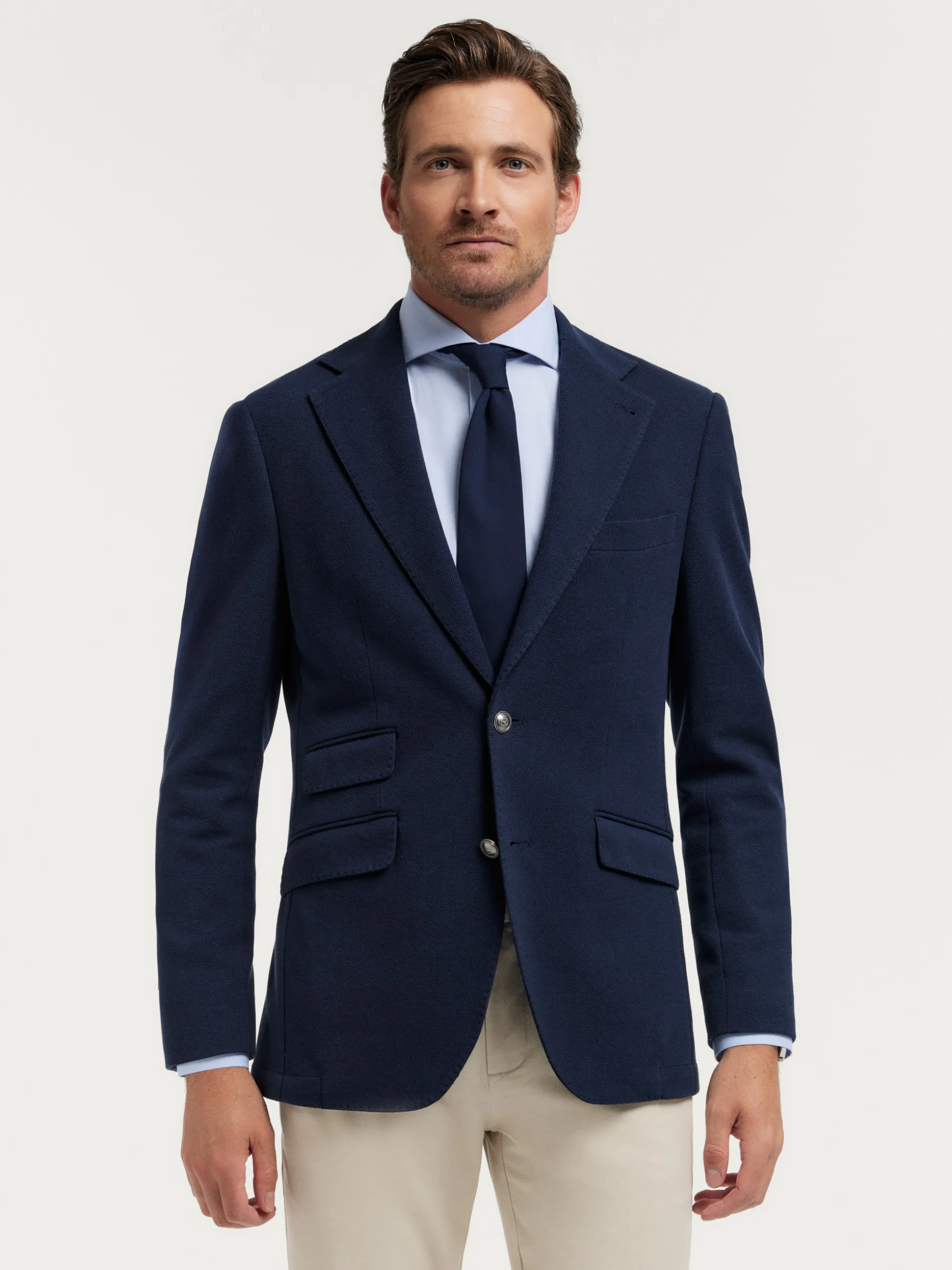 AMERICANA PUNTO ESTRUCTURA AZUL MARINO