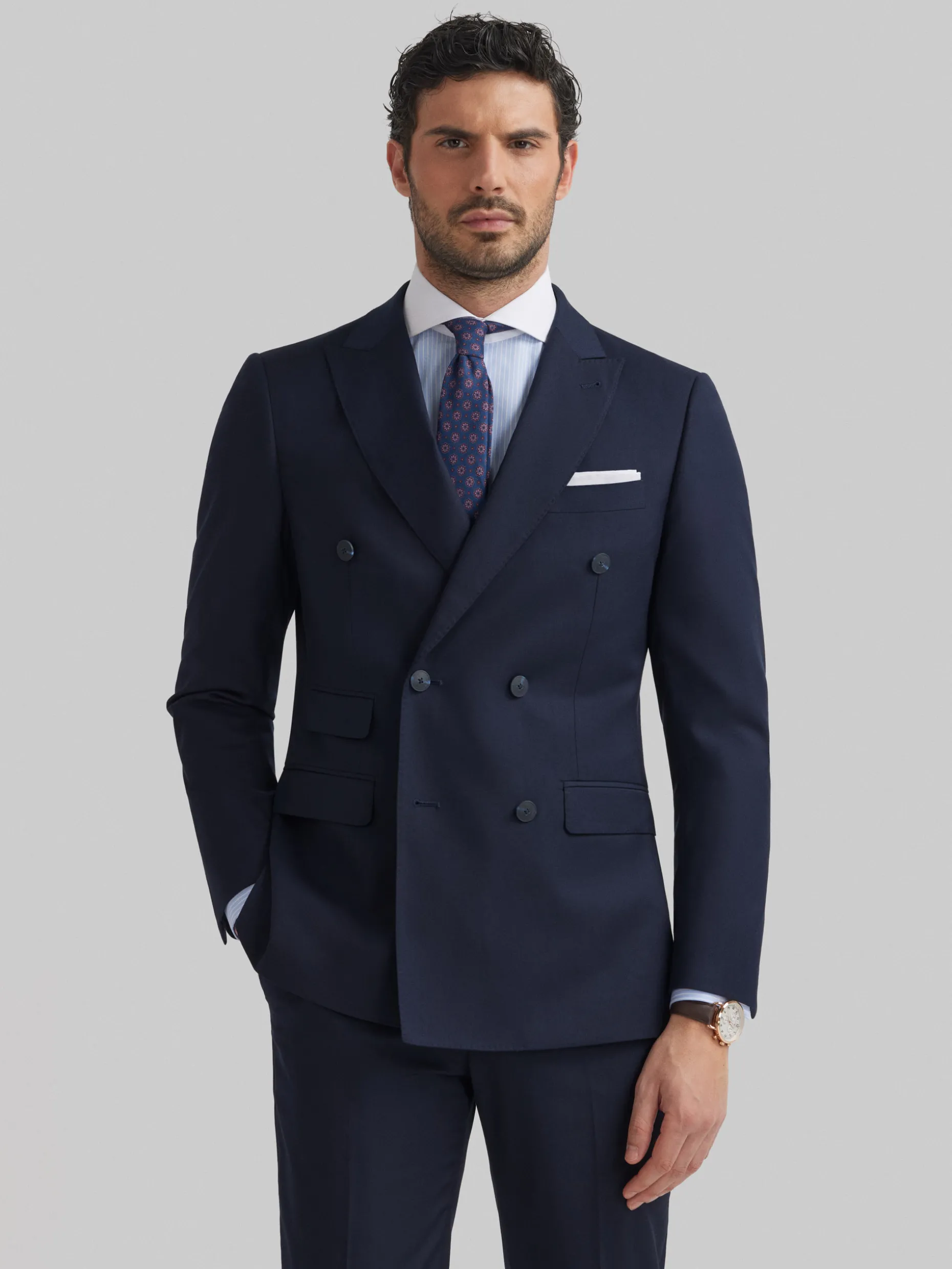 AMERICANA TWILL CRUZADO AZUL MARINO