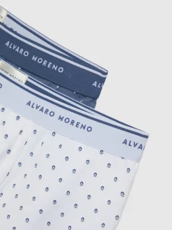 BOXER FLOR AZUL MARINO