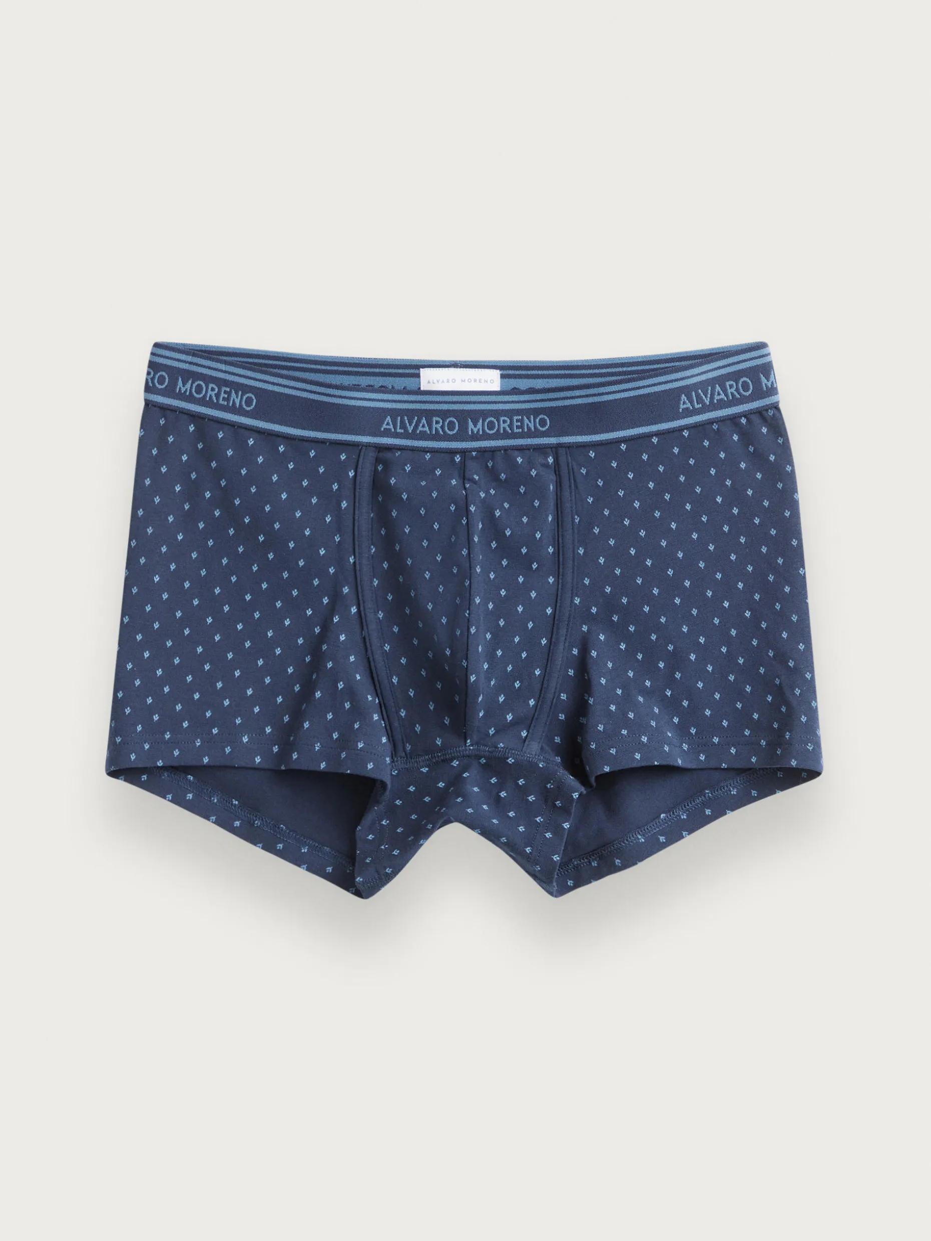 BOXER FLOWERS AZUL MARINO