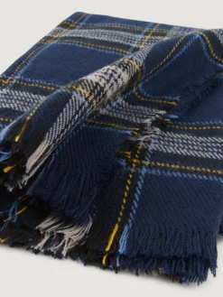 BUFANDA CHECKS AZUL MARINO