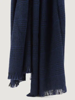 BUFANDA CHECKS AZUL MARINO