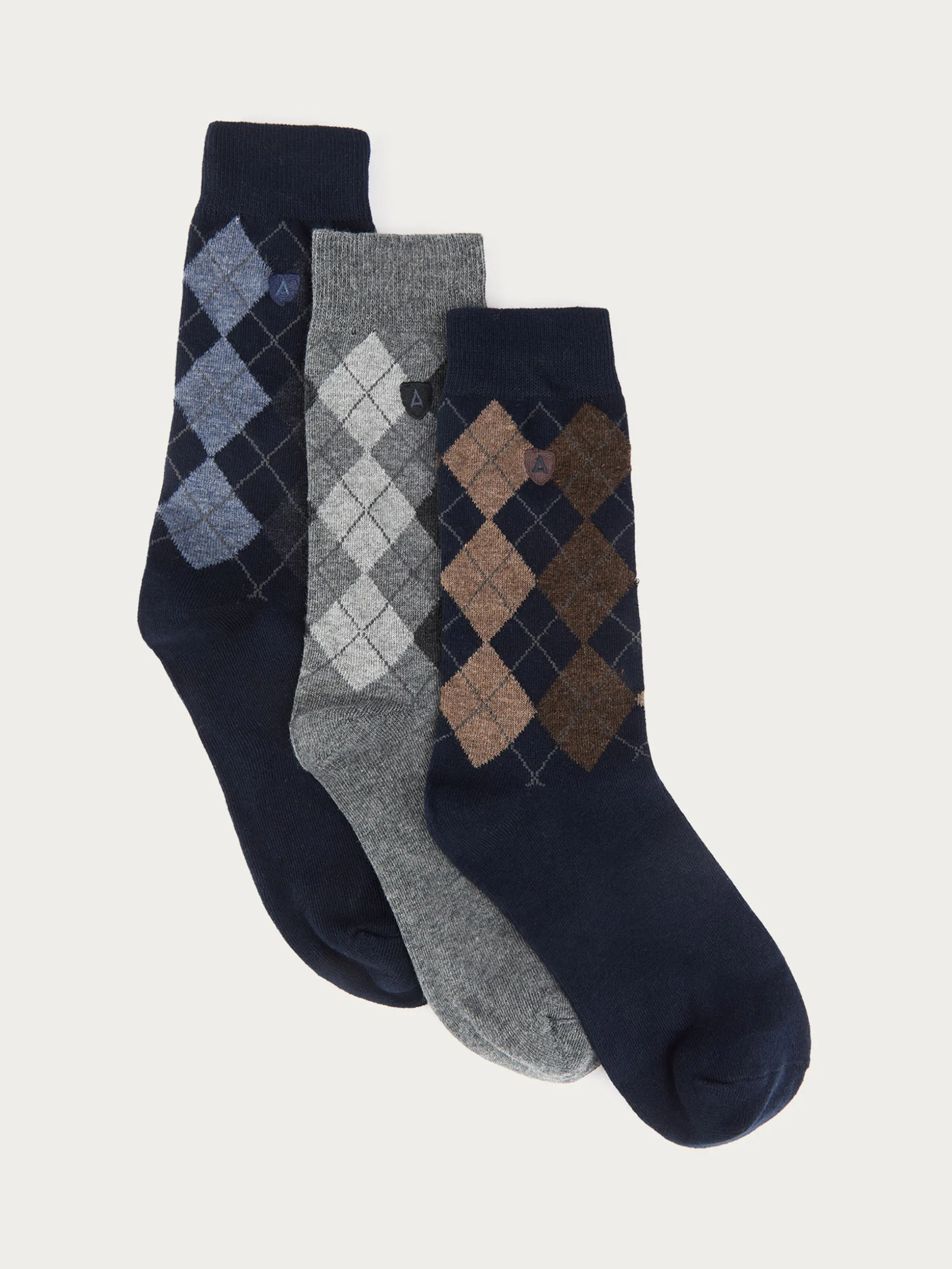 CALCETINES ROMBOS GRIS