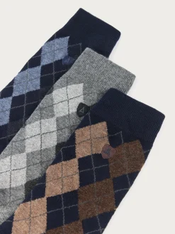 CALCETINES ROMBOS GRIS