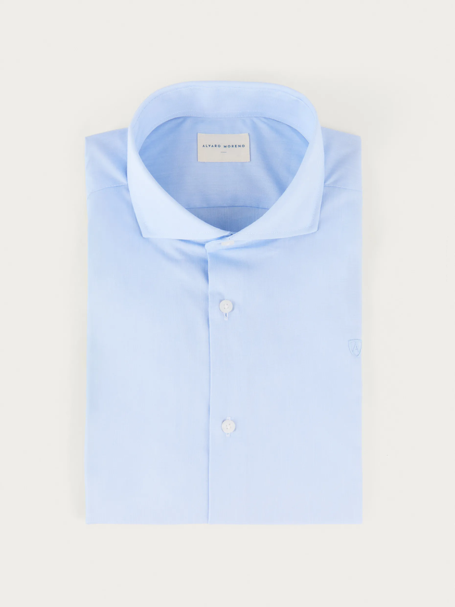 CAMISA COMFORT FIL A FIL CELESTE