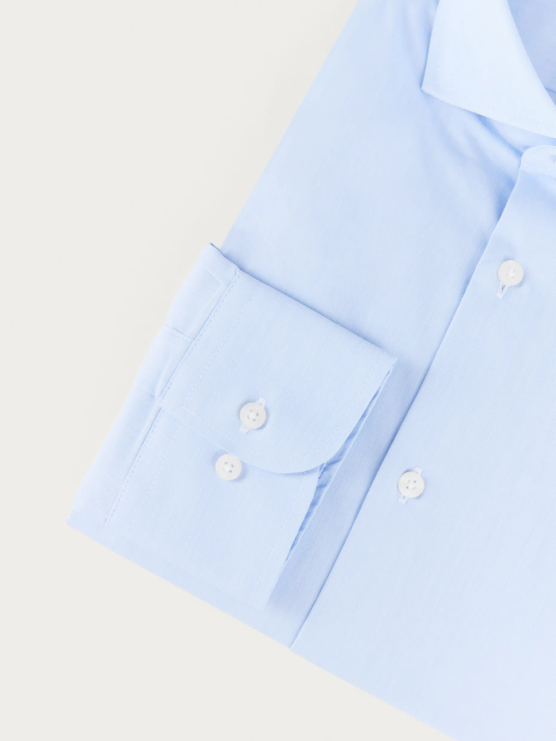 CAMISA COMFORT FIL A FIL CELESTE