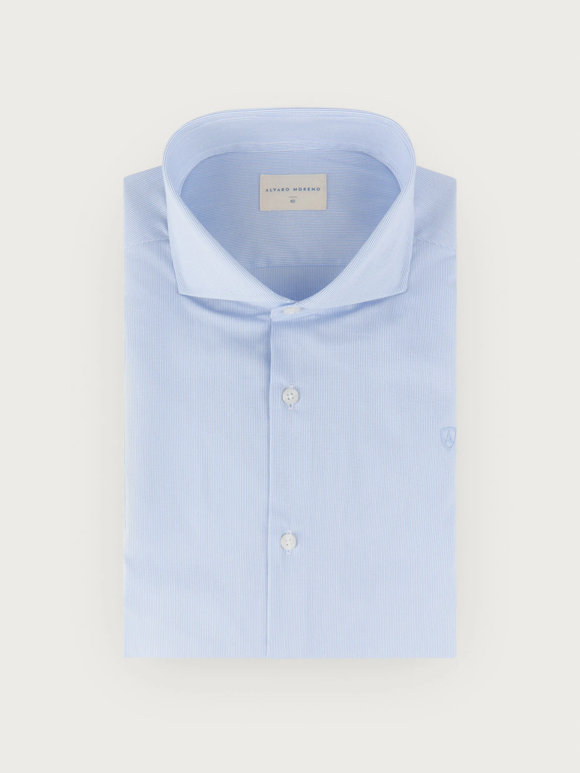 CAMISA COMFORT MICRO CHECKS CELESTE