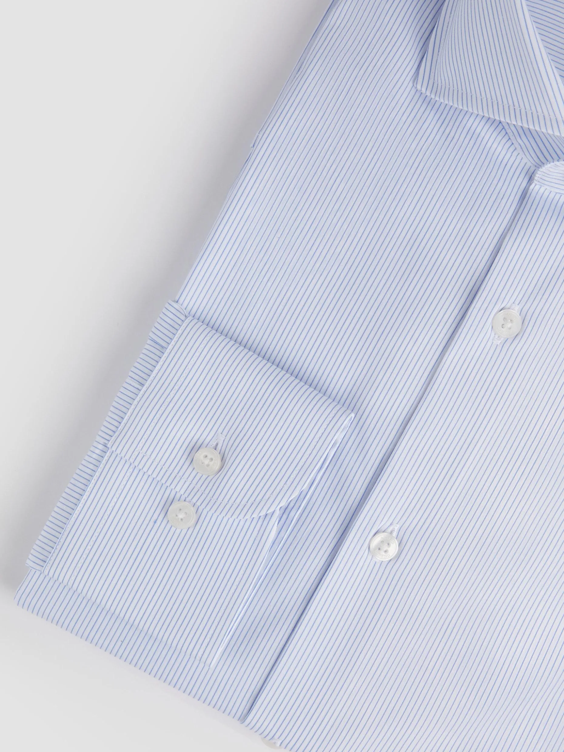 CAMISA COMFORT RAYAS CELESTE