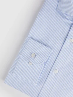 CAMISA COMFORT RAYAS CELESTE