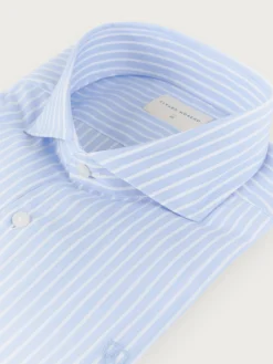 CAMISA COMFORT RAYAS DIPLO CELESTE