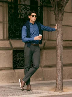 CAMISA DENIM B.DOWN AZUL MARINO