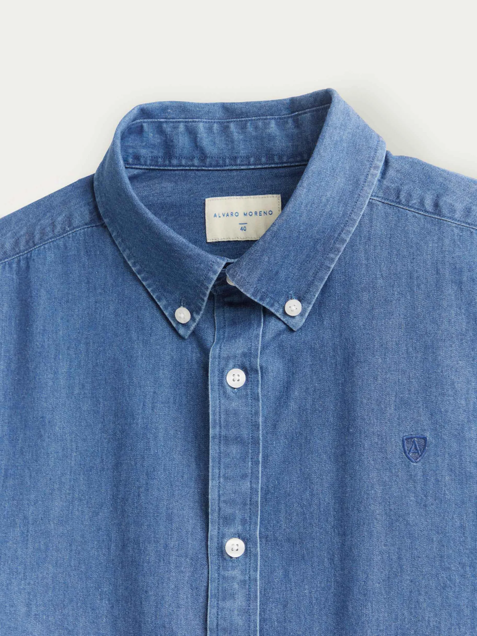 CAMISA DENIM B.DOWN AZUL MARINO