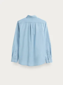 CAMISA DENIM B.DOWN CELESTE