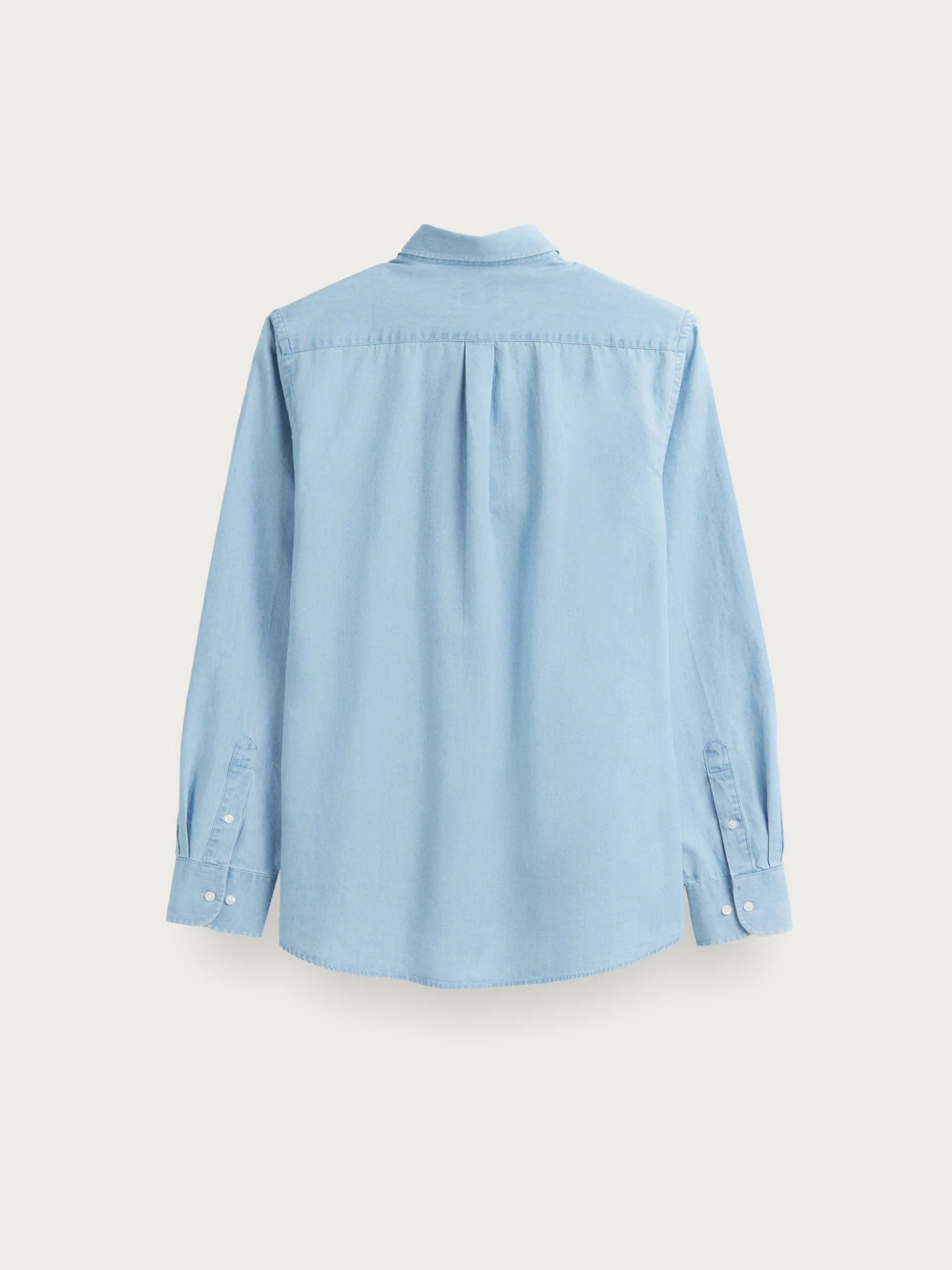 CAMISA DENIM B.DOWN CELESTE