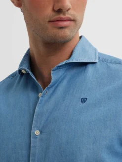 CAMISA DENIM JACK AZUL MARINO