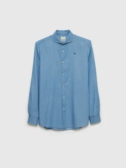 CAMISA DENIM JACK AZUL MARINO