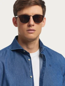 CAMISA DENIM JACK AZUL MARINO