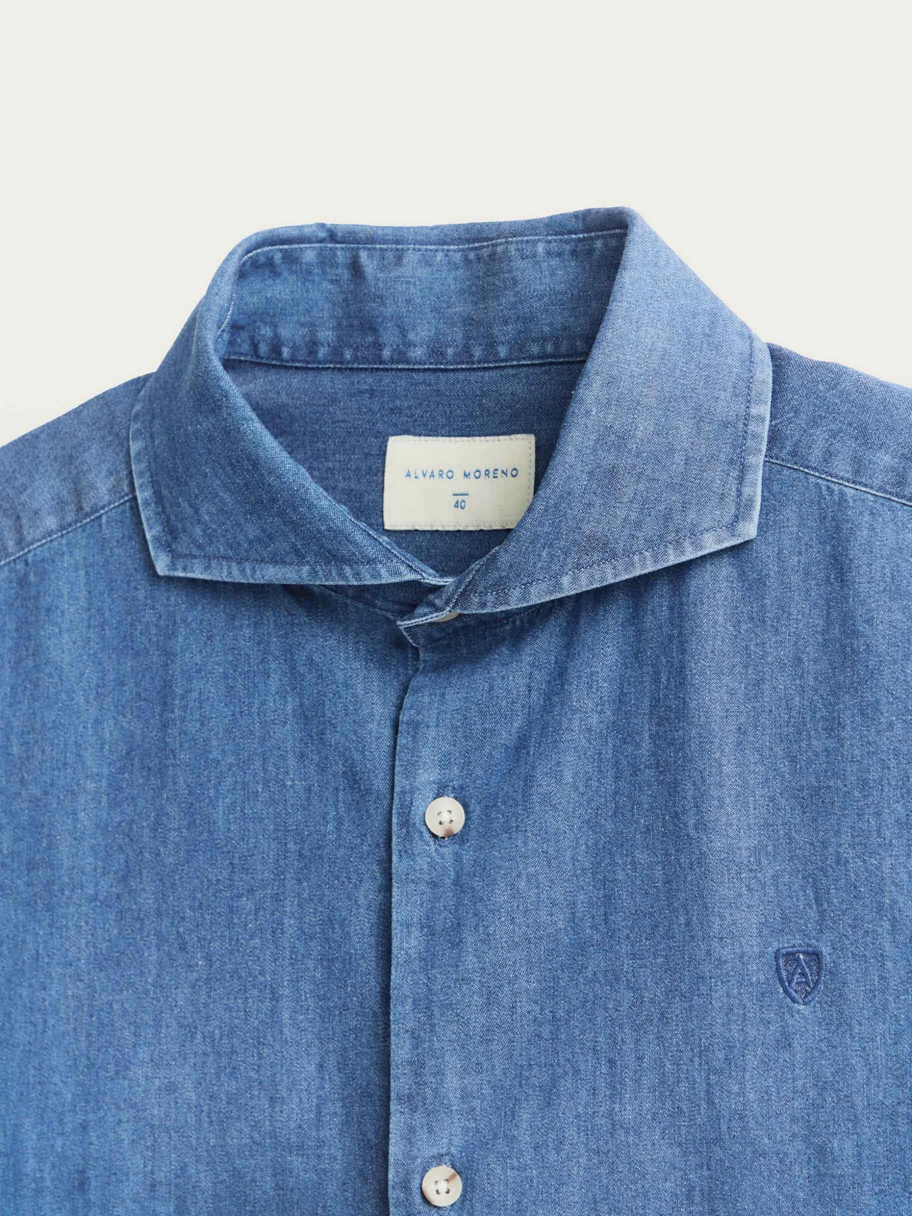 CAMISA DENIM JACK AZUL MARINO