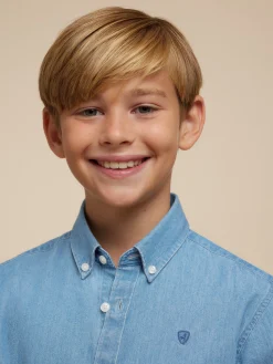 CAMISA DENIM KIDS AZUL