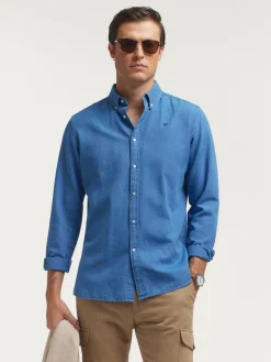CAMISA DENIM OXFORD AZUL