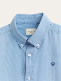 CAMISA DENIM RAYAS AZUL