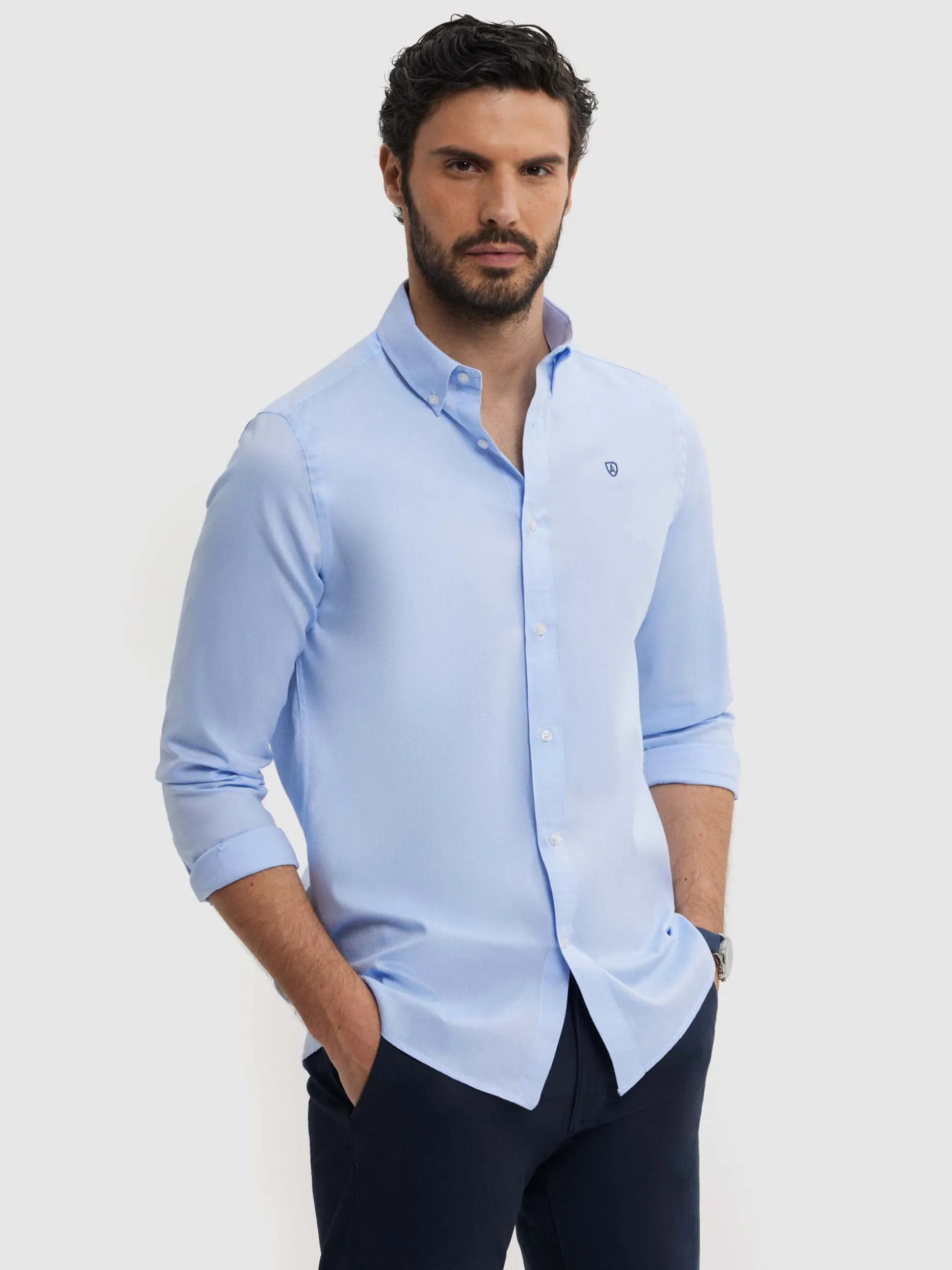CAMISA ESTRUCTURA DUTTON AZUL