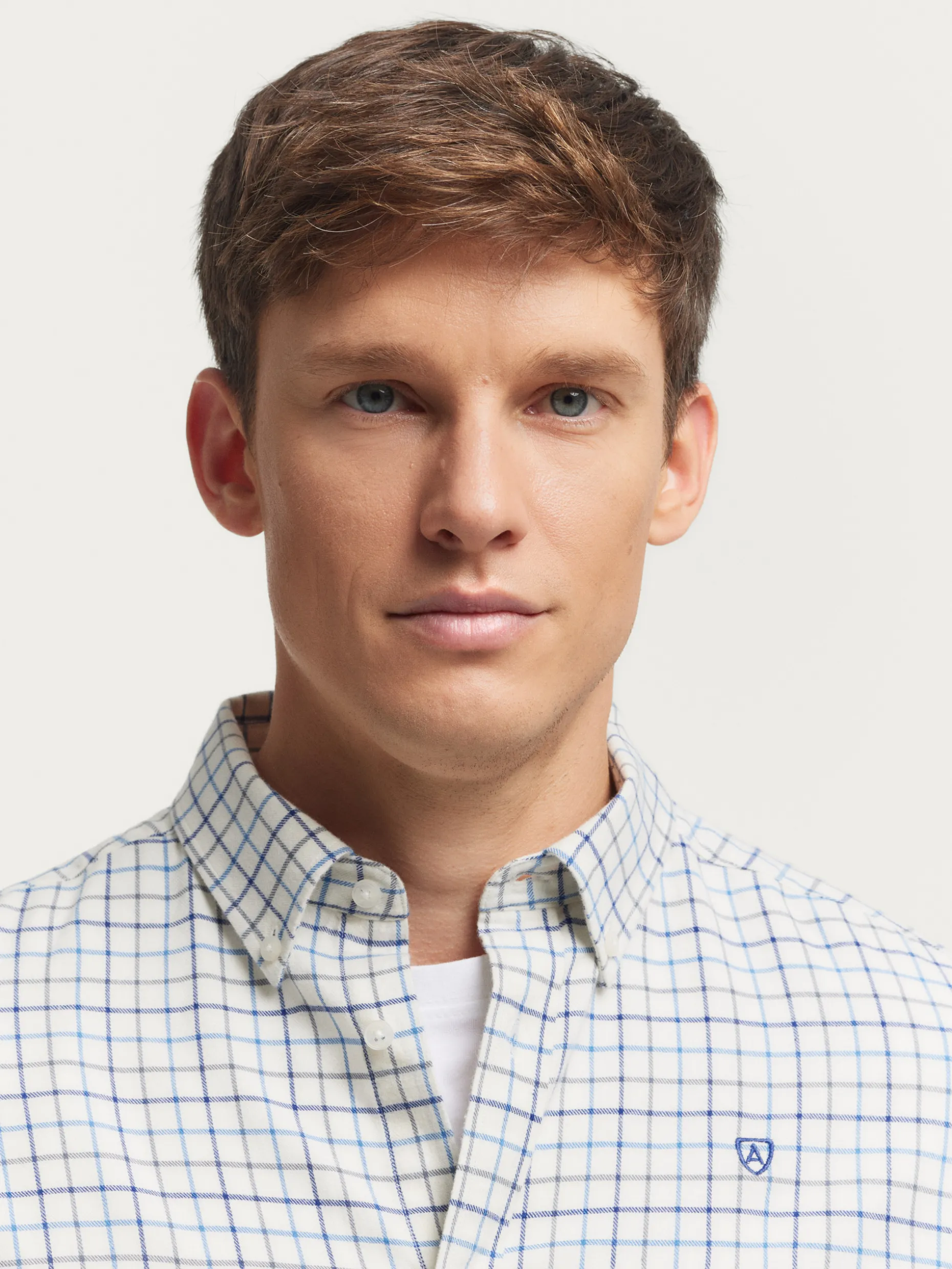 CAMISA FLANNEL CHECKS AZUL MARINO