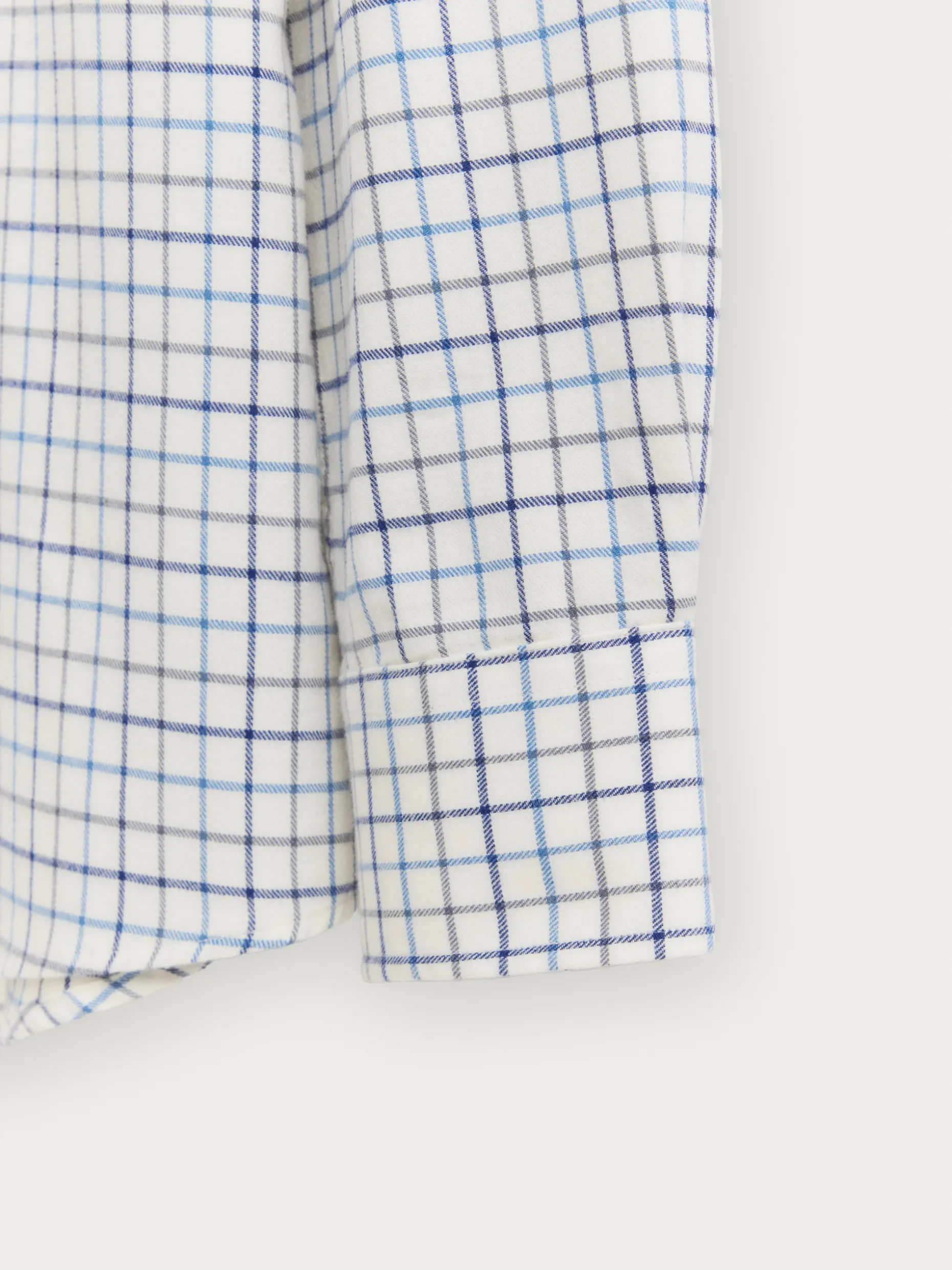 CAMISA FLANNEL CHECKS AZUL MARINO