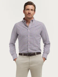 CAMISA FLANNEL CHECKS BURDEOS