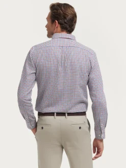 CAMISA FLANNEL CHECKS BURDEOS