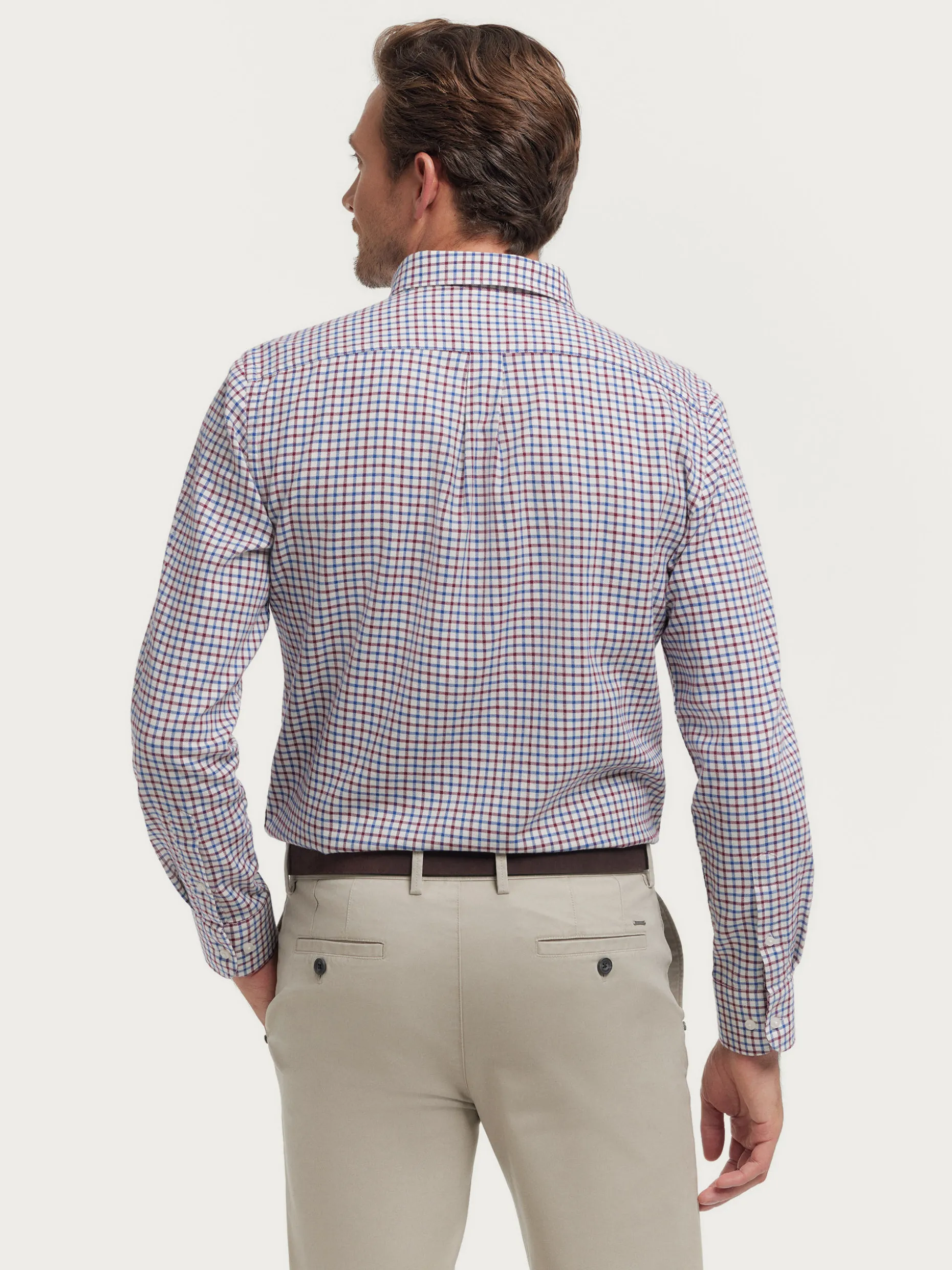 CAMISA FLANNEL CHECKS BURDEOS