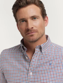 CAMISA FLANNEL CHECKS BURDEOS