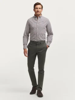 CAMISA FLANNEL CHECKS BURDEOS