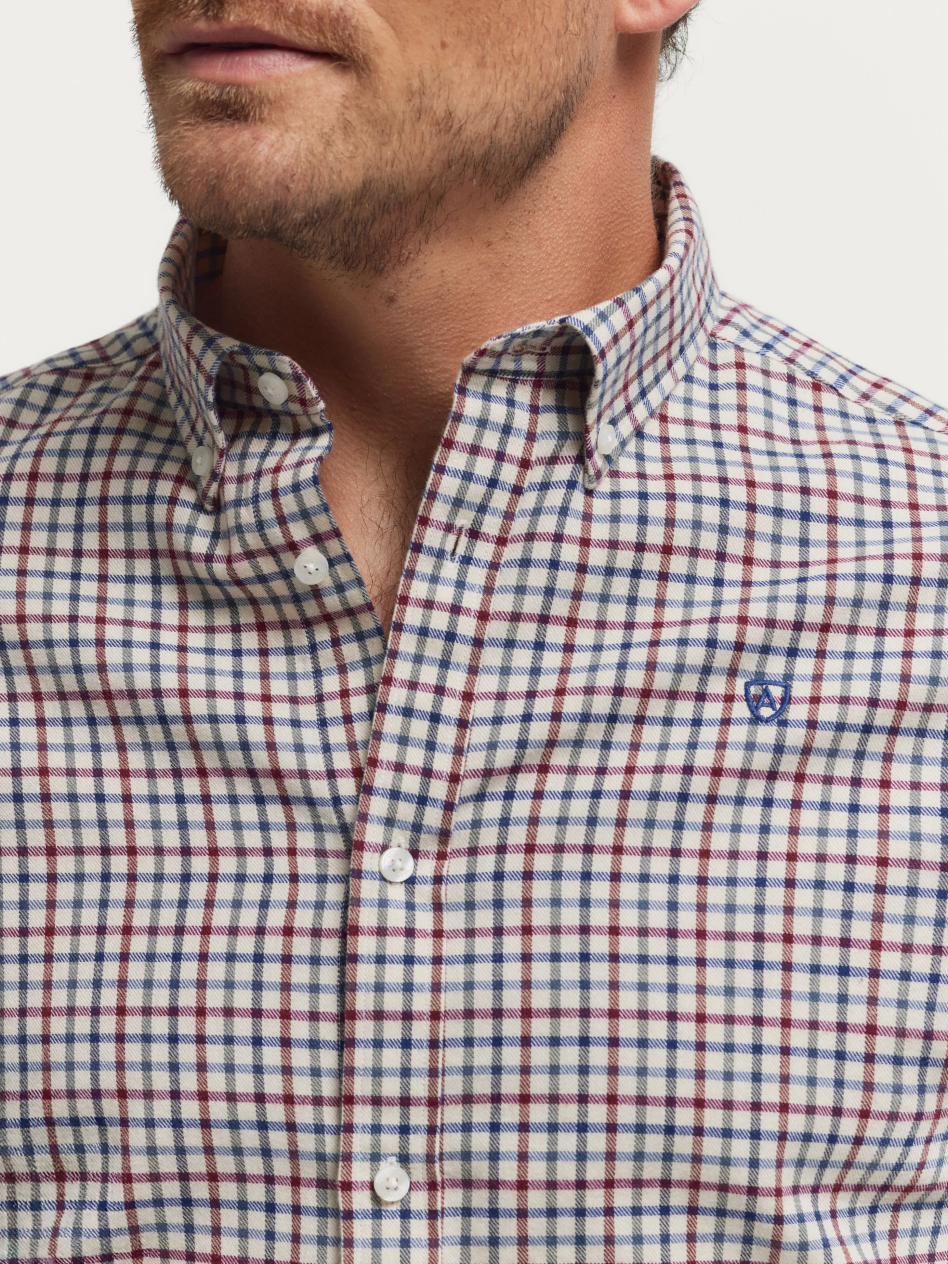CAMISA FLANNEL CHECKS BURDEOS