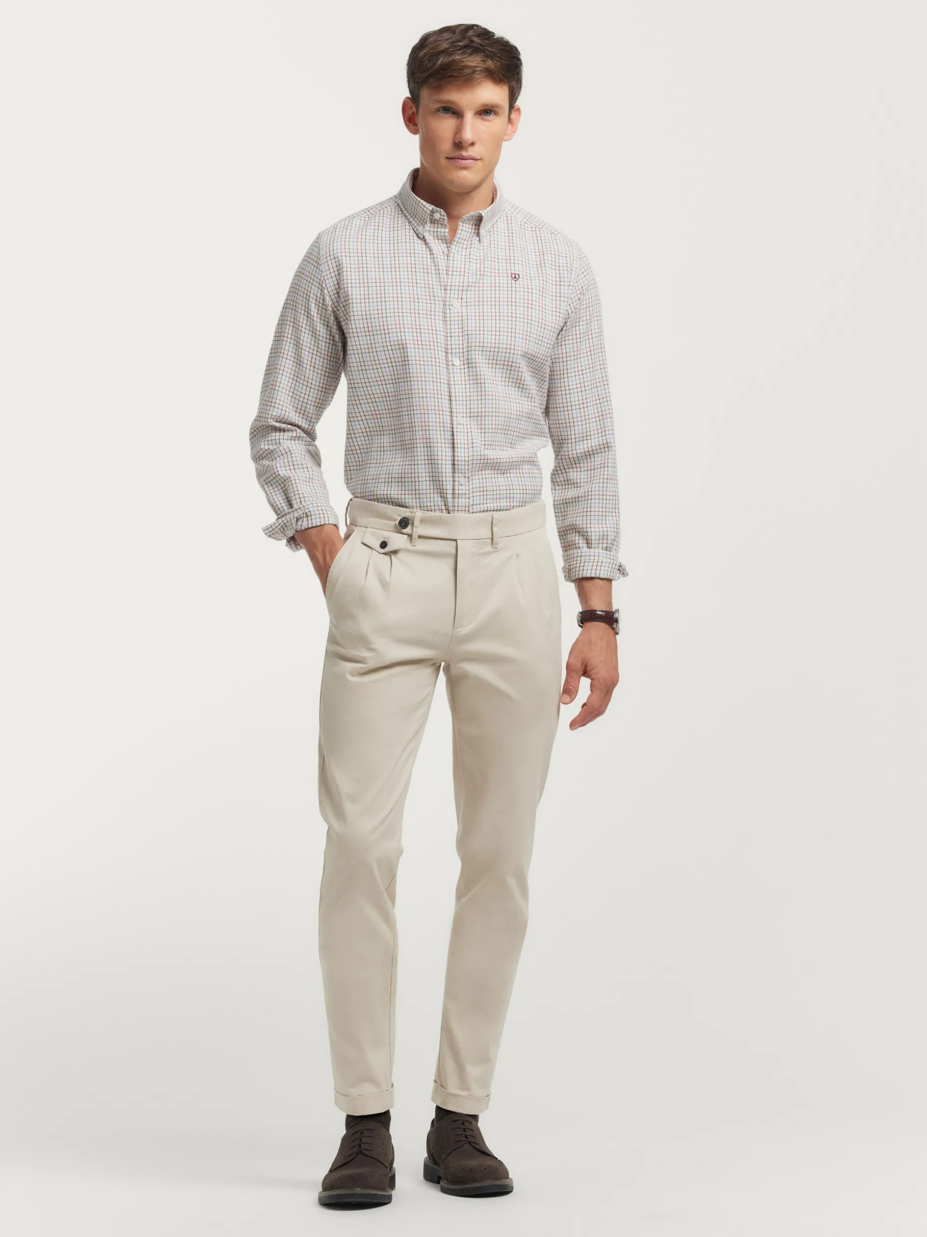 CAMISA FLANNEL CHECKS BURDEOS