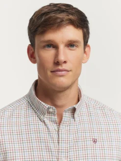 CAMISA FLANNEL CHECKS BURDEOS