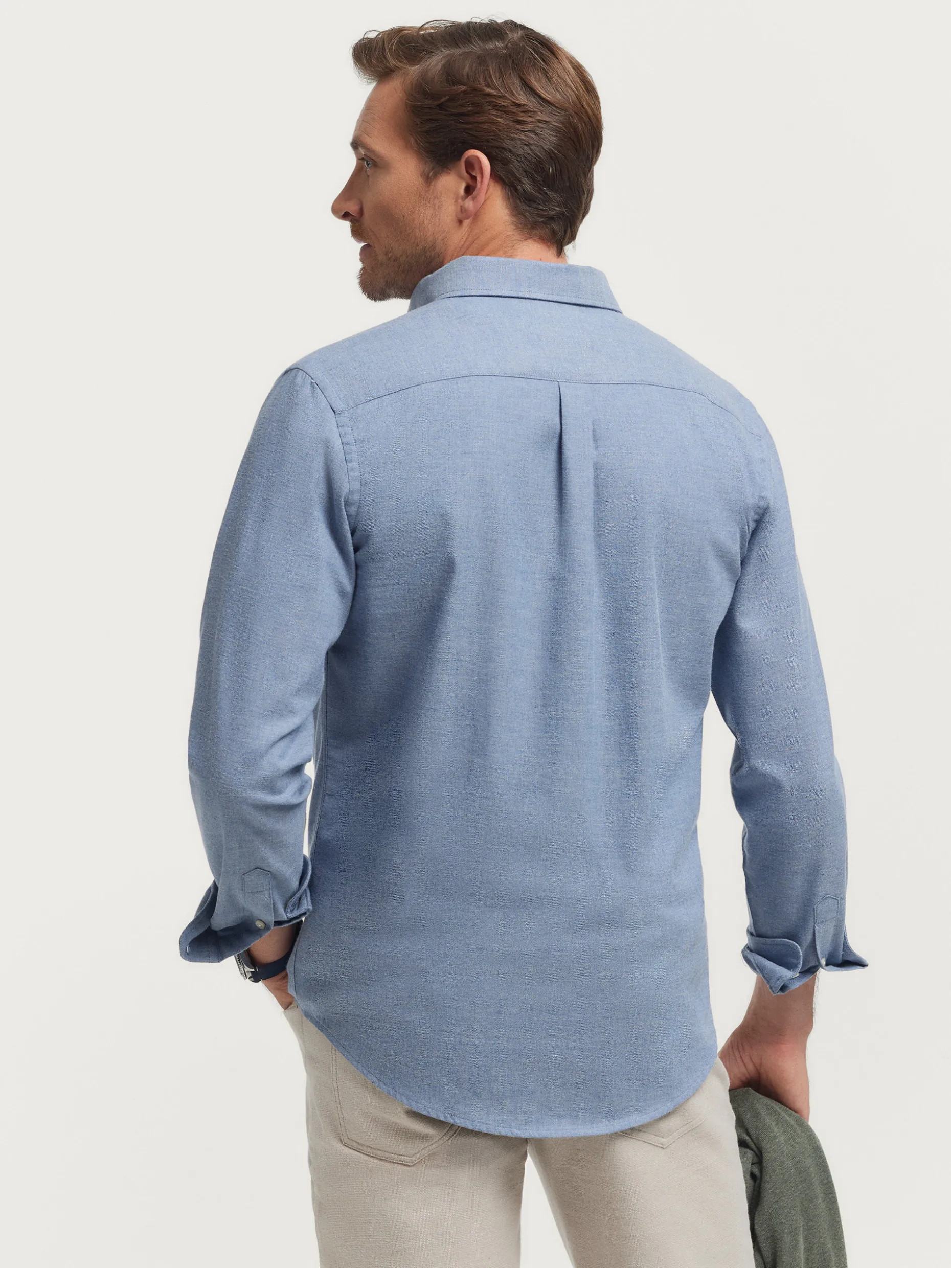 CAMISA FLANNEL TWILL AZUL