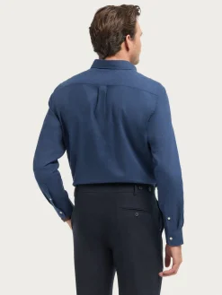 CAMISA FLANNEL TWILL AZUL MARINO