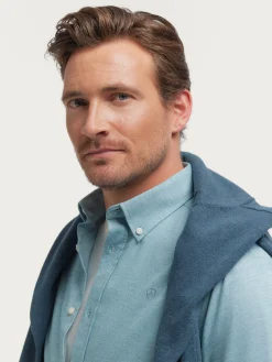 CAMISA FLANNEL TWILL AZUL