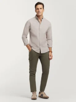 CAMISA FLANNEL TWILL BEIGE