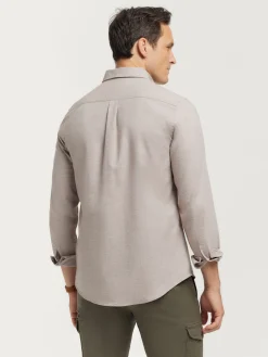 CAMISA FLANNEL TWILL BEIGE