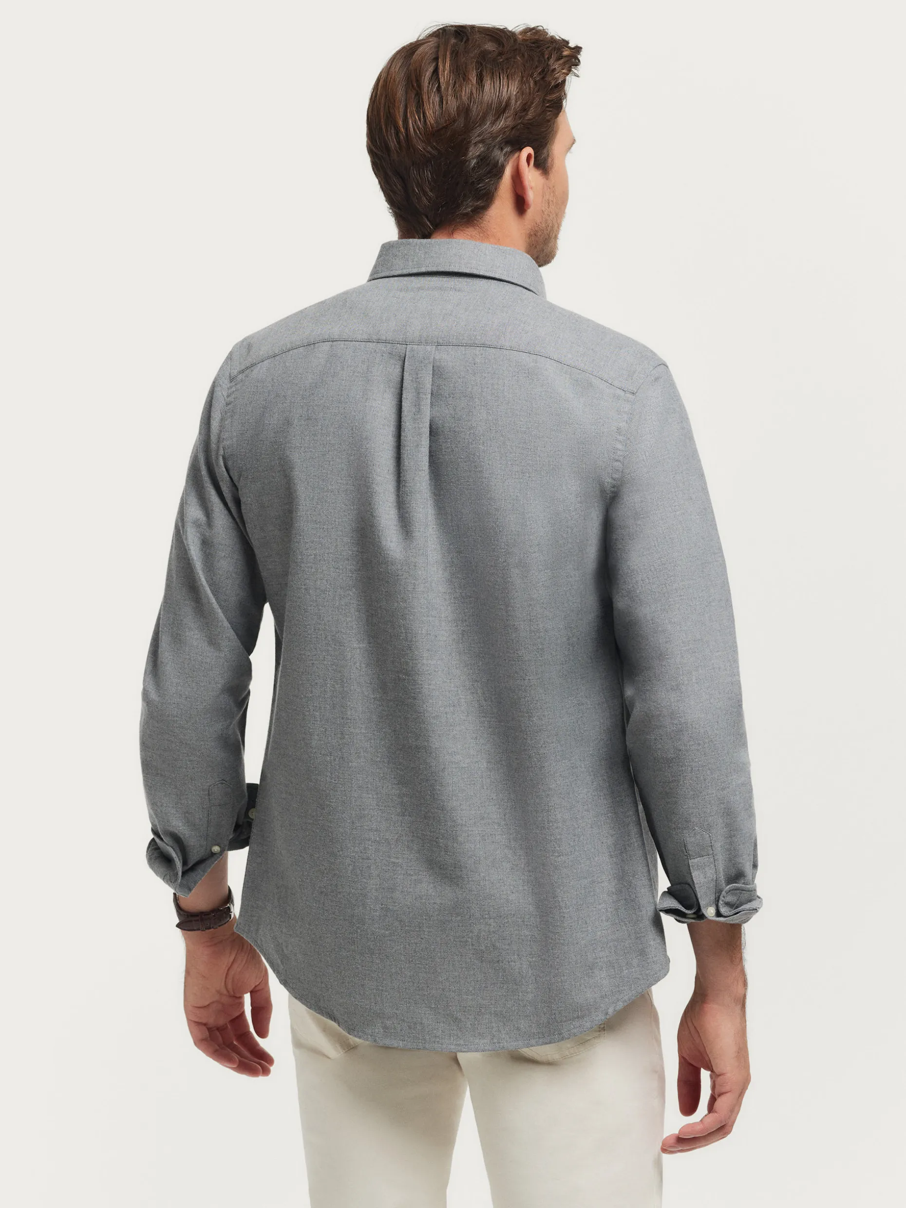 CAMISA FLANNEL TWILL GRIS