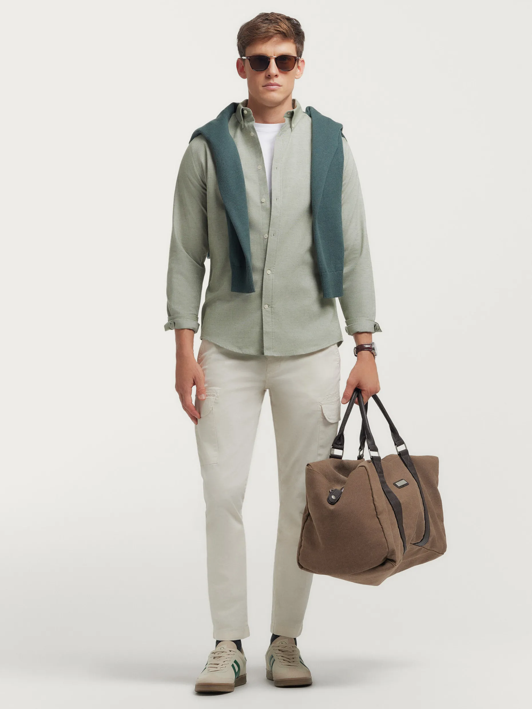 CAMISA FLANNEL TWILL VERDE