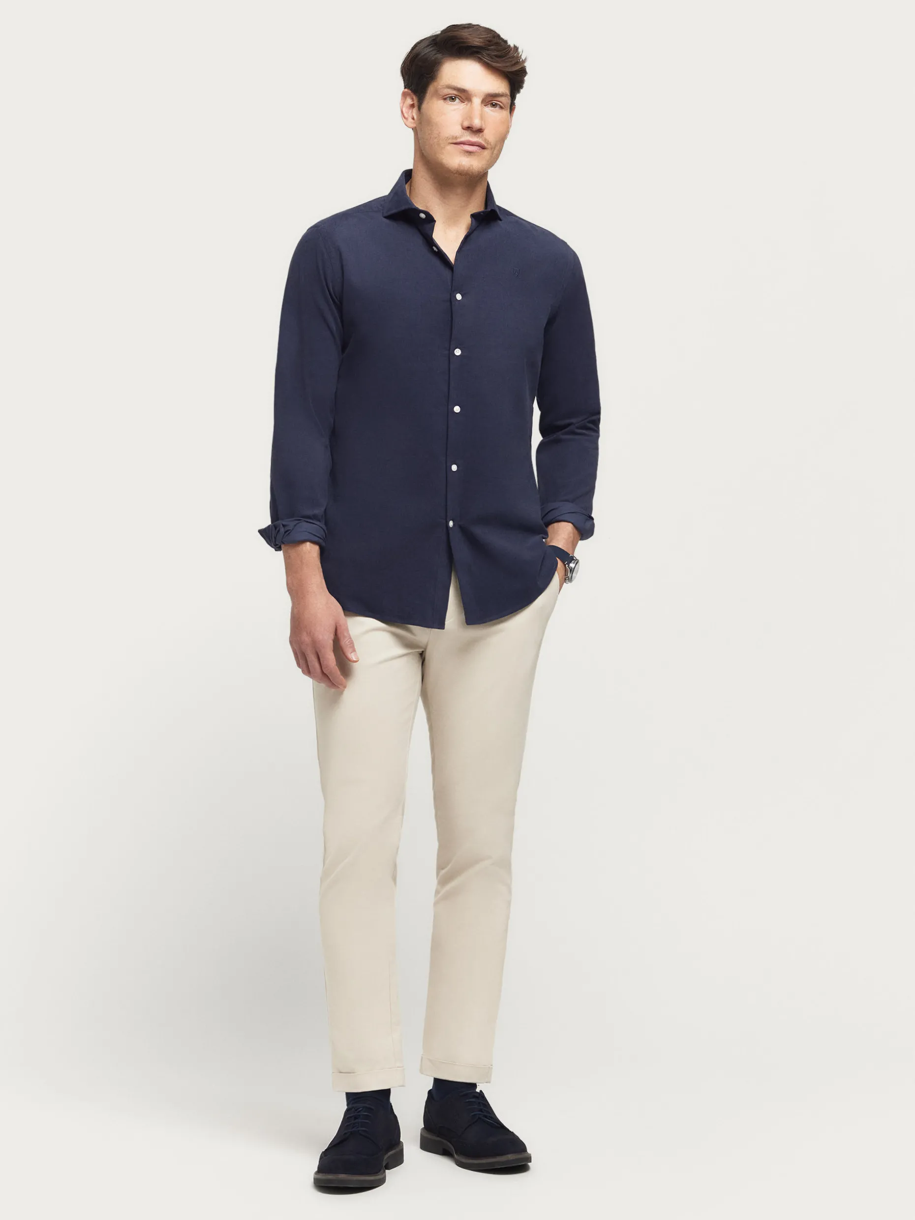 CAMISA MICROPANA JACK AZUL MARINO