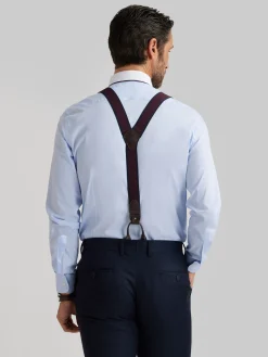 CAMISA MIL RAYAS C. BLANCO CELESTE