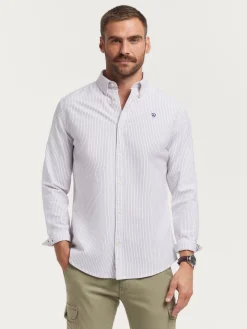 CAMISA OXFORD ASTON BURDEOS