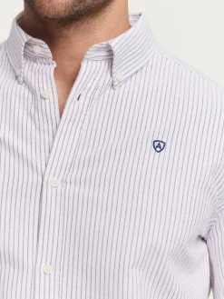 CAMISA OXFORD ASTON BURDEOS