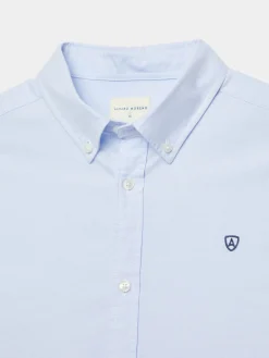 CAMISA OXFORD BASIC CELESTE