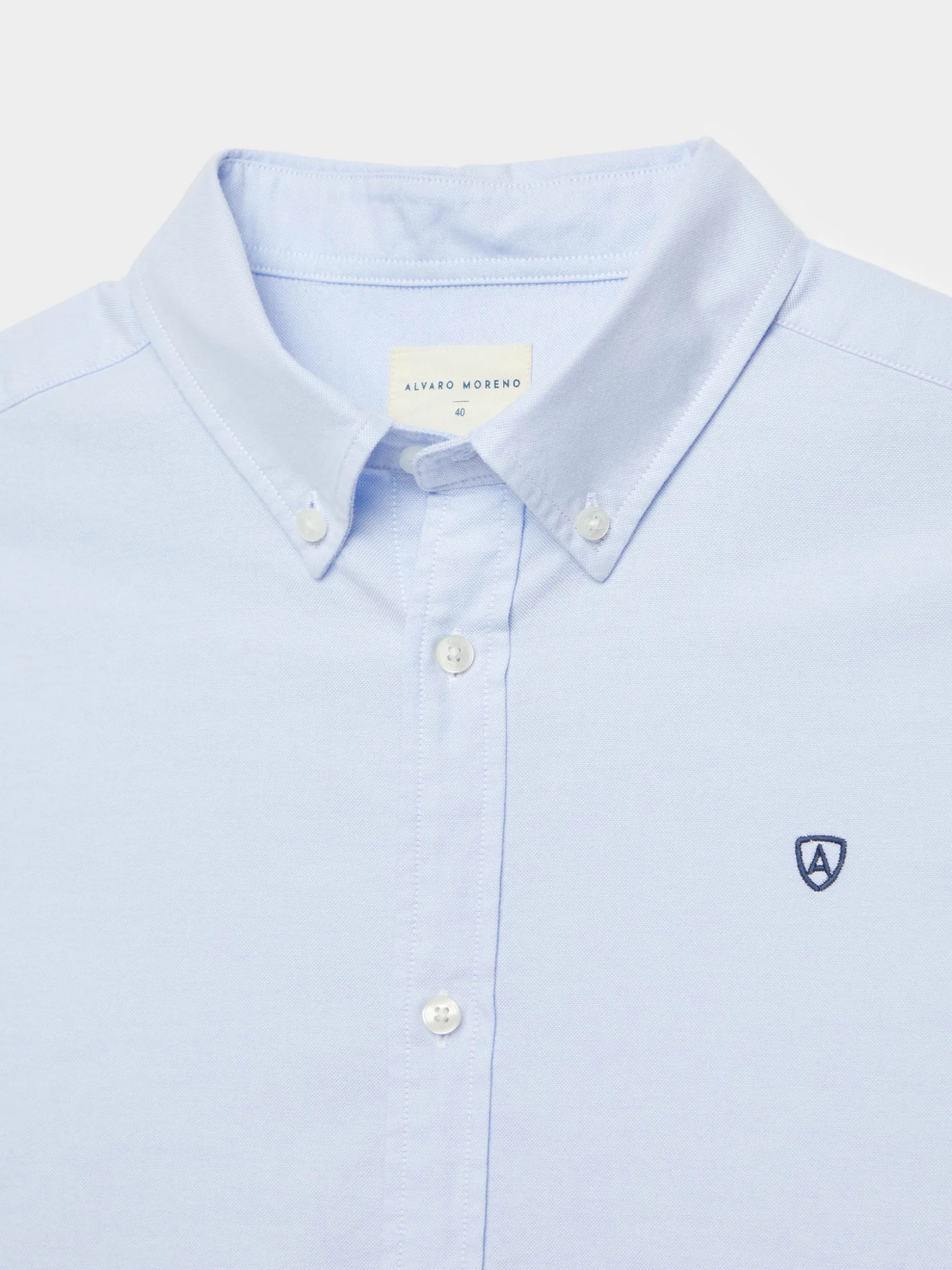CAMISA OXFORD BASIC CELESTE